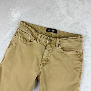 DU/ER Pants Mens 31x30(28) Camel N2X No Sweat Slim Fit Tapered Leg Stretch